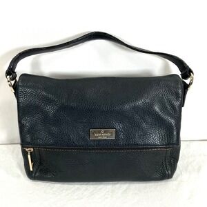 Kate Spade New York Highland Place Mini Maria Black Pebble Leather Crossbody Bag